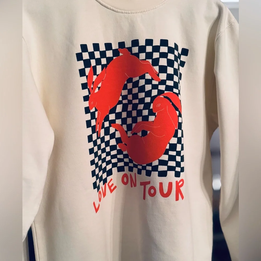 Love On‎ Tour Cream Sweater. Size large